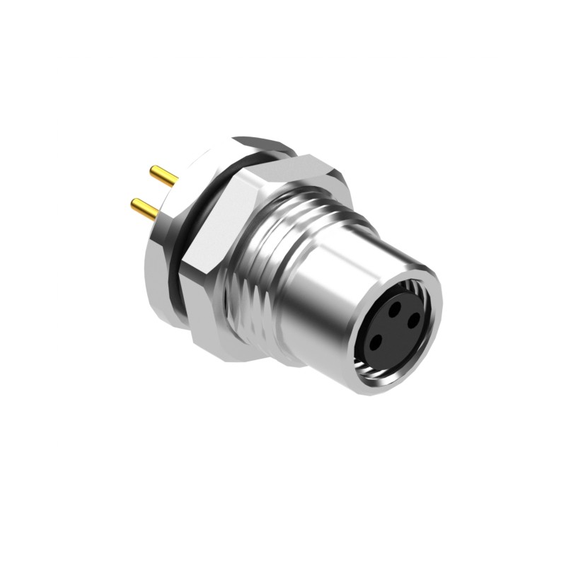 1 pcs : 54-00277 - M8 A-CODE 3POS RCPT PANEL MOUNT