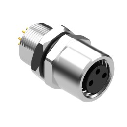 1 pcs : 54-00296 - M8 A-CODE 3POS RCPT PANEL MOUNT