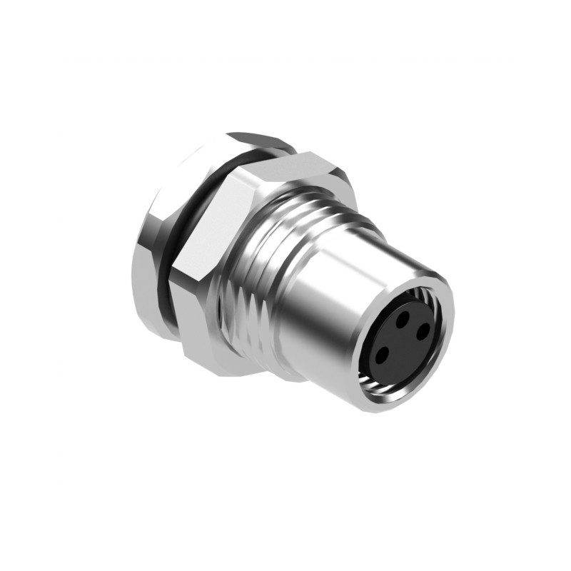 1 pcs : 54-00292 - M8 A-CODE 3POS RCPT PANEL MOUNT