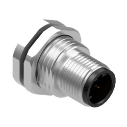 1 pcs : 54-00370 - M12 D-CODE 4POS PLUG PANEL MOUNT