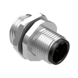 1 pcs : 54-00339 - M12 B-CODE 4POS PLUG PANEL MOUNT