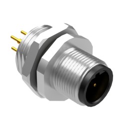 1 pcs : 54-00342 - M12 B-CODE 4POS PLUG PANEL MOUNT