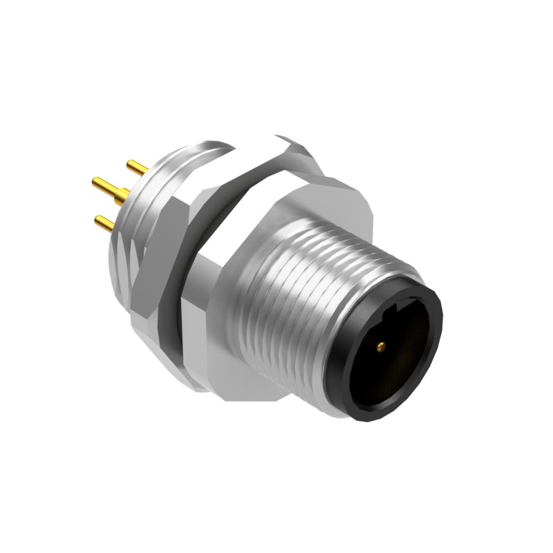 1 pcs : 54-00342 - M12 B-CODE 4POS PLUG PANEL MOUNT