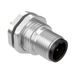 1 pcs : 54-00373 - M12 D-CODE 4POS PLUG PANEL MOUNT