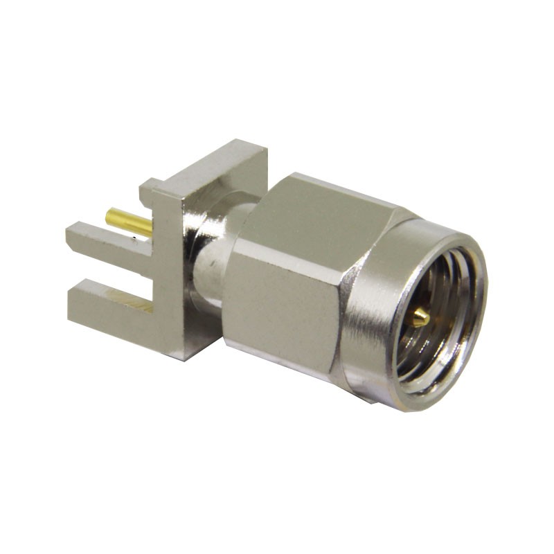 1 pcs : CONSMA013.062 - CONN SMA PLUG STR 50OHM EDGE MNT