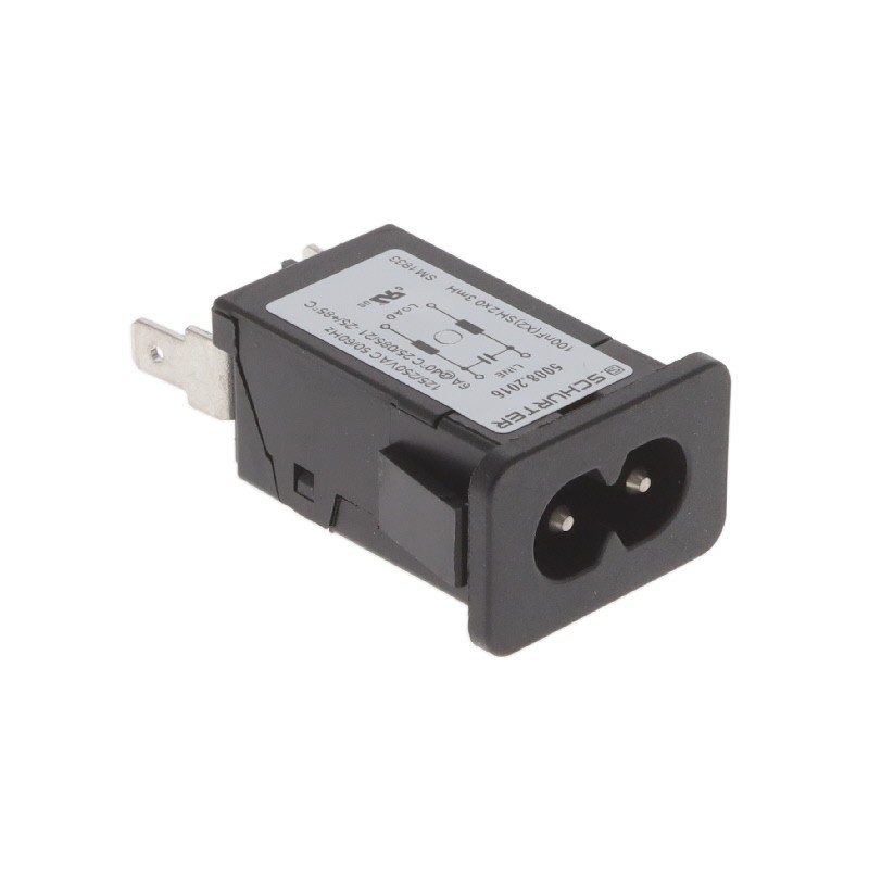 1 pcs : 5008.2016 - PWR ENT RCPT IEC320-C8 PANEL QC