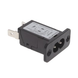 1 pcs : 5008.0006 - PWR ENT RCPT IEC320-C8 PANEL QC