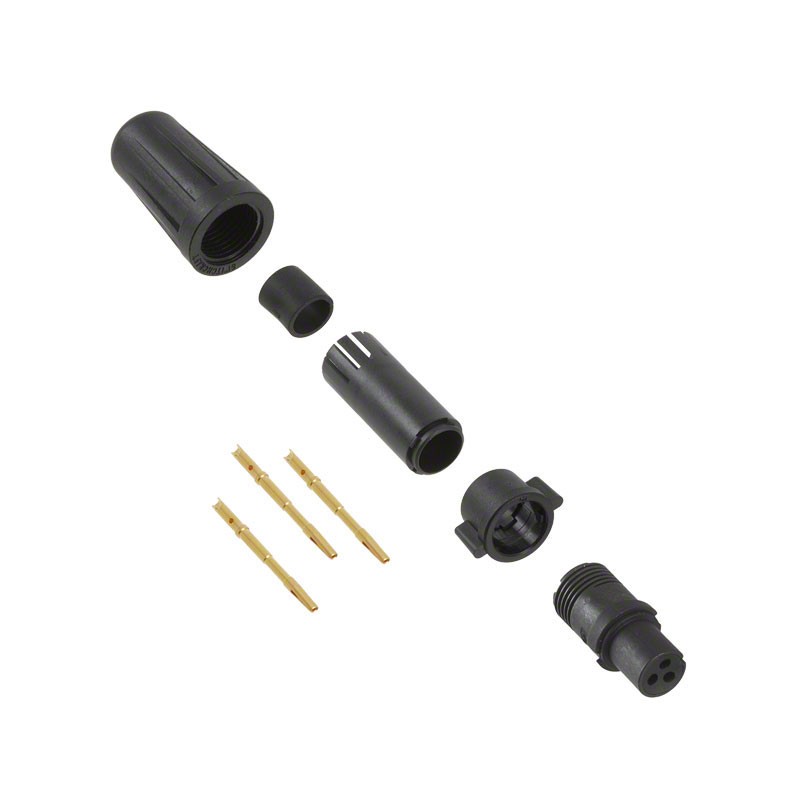 1 pcs : EN2C3F20G3W - CONN PLUG FMALE 3POS GOLD CRIMP