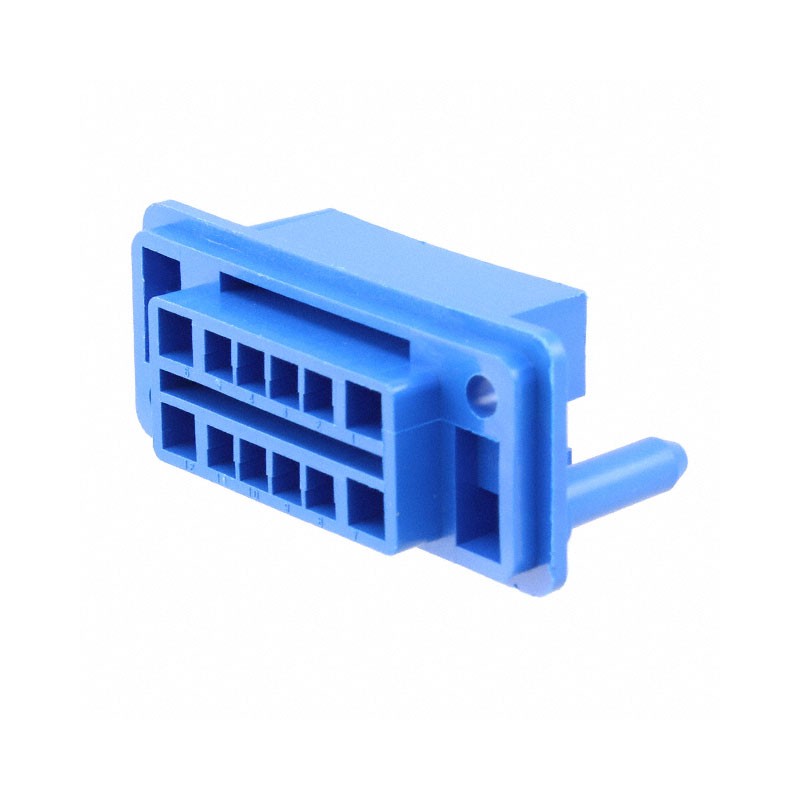 1 pcs : 172061-3 - CONN PLUG HSG DRAWER 12POS BLUE