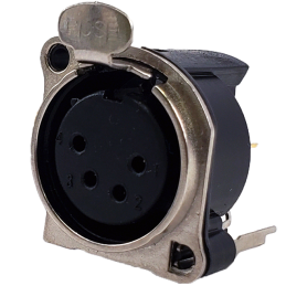 1 pcs : IO-XLR4-F-BV - B SERIES, 4 PIN XLR, FEMALE, VER