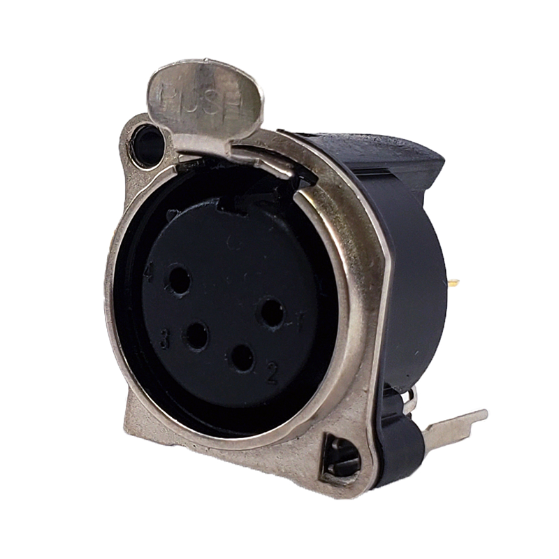 1 pcs : IO-XLR4-F-BV - B SERIES, 4 PIN XLR, FEMALE, VER