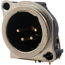 1 pcs : IO-XLR4-M-BH - B SERIES, 4 PIN XLR, MALE, HORIZ