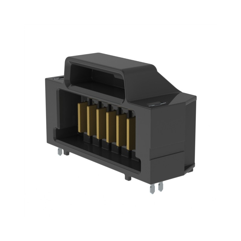 1 pcs : UMPT-06-01-L-RA-WT-P-TR - CONN HDR 6POS 2.00MM R/A SLDR