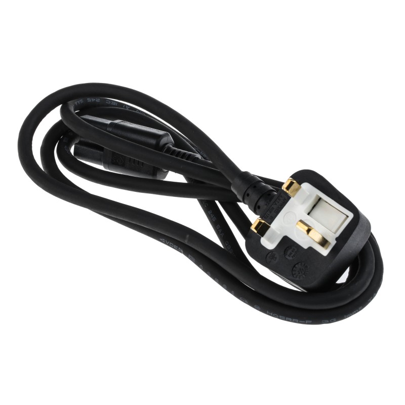 1 pcs - RS PRO IEC C15 Socket to Type G UK Plug Power Cord, 2m