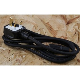 1 pcs - RS PRO IEC C15 Socket to Type G UK Plug Power Cord, 2m