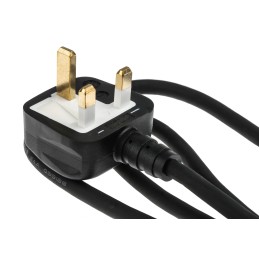 1 pcs - RS PRO IEC C15 Socket to Type G UK Plug Power Cord, 2m