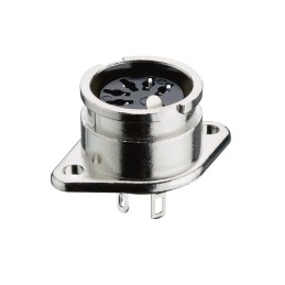 1 pcs : 0107 08-1 - DIN CHASSIS SOCKET FLANGE MOUNT