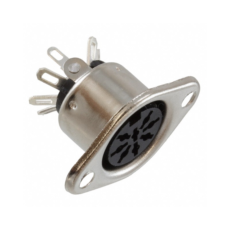 1 pcs : 62GB8FX - CONN RCPT FMALE DIN 8P SOLDER