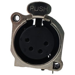 1 pcs : IO-XLR4-F-BH - B SERIES, 4 PIN XLR, FEMALE, HOR