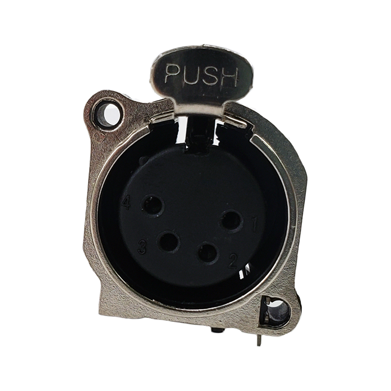 1 pcs : IO-XLR4-F-BH - B SERIES, 4 PIN XLR, FEMALE, HOR