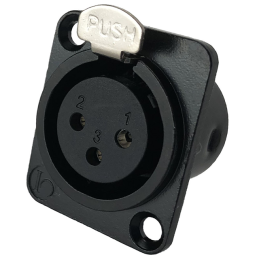 1 pcs : IO-XLR3-F-BK-JL - CONN RCPT FMALE XLR 3POS SOLDER