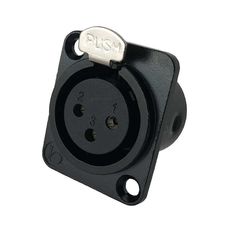 1 pcs : IO-XLR3-F-BK-JL - CONN RCPT FMALE XLR 3POS SOLDER