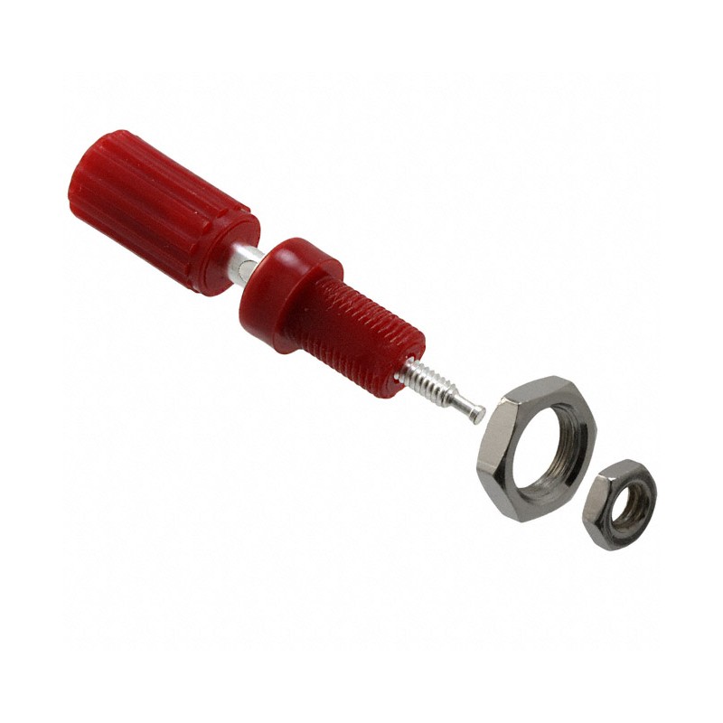 1 pcs : 7004 - CONN BIND POST KNURLED RED