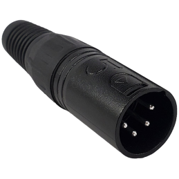 1 pcs : IO-XLR4-M-BK - PROFESSIONAL 4 PIN XLR CONNECTOR