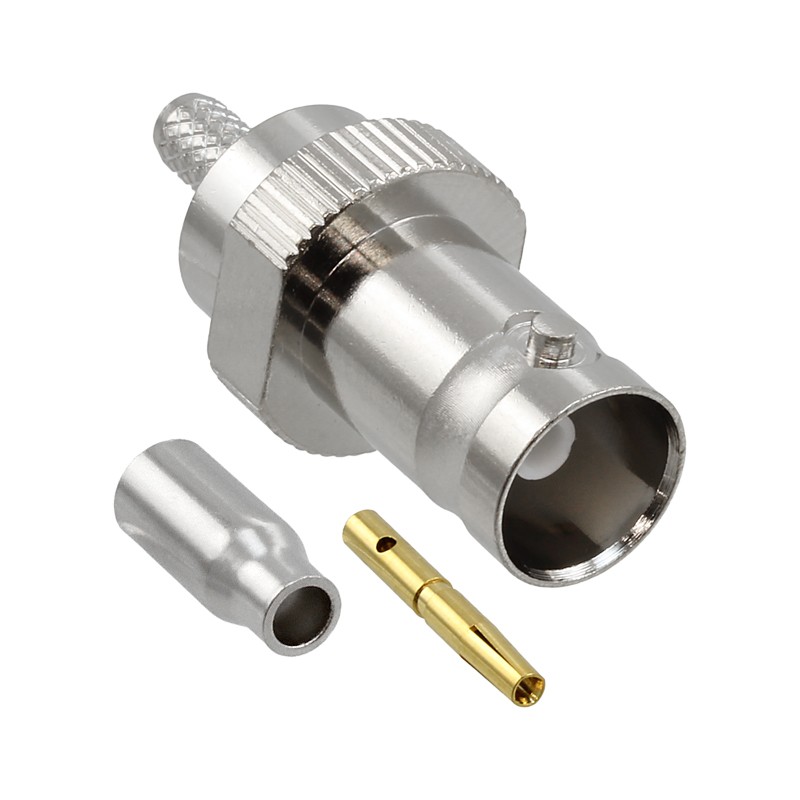 1 pcs : VB30-2061 - CONN BNC JACK STR 75 OHM CRIMP