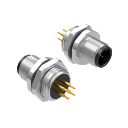 1 pcs : 54-00353 - M12 B-CODE 5POS PLUG PANEL MOUNT