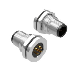 1 pcs : 54-00350 - M12 B-CODE 5POS PLUG PANEL MOUNT