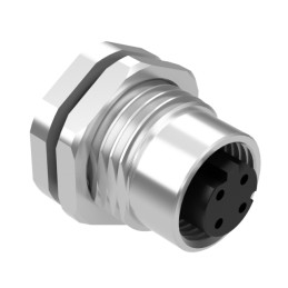 1 pcs : 54-00375 - M12 D-CODE 4POS RCPT PANEL MOUNT