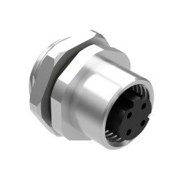 1 pcs : 54-00368 - M12 D-CODE 4POS RCPT PANEL MOUNT