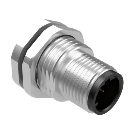 1 pcs : 54-00380 - M12 D-CODE 5POS PLUG PANEL MOUNT