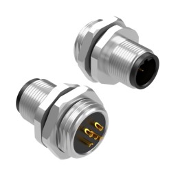 1 pcs : 54-00349 - M12 B-CODE 5POS PLUG PANEL MOUNT