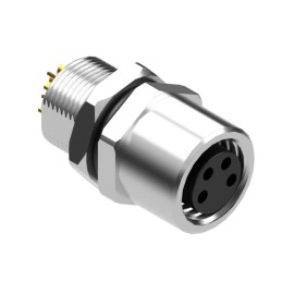 1 pcs : 54-00297 - M8 A-CODE 4POS RCPT PANEL MOUNT