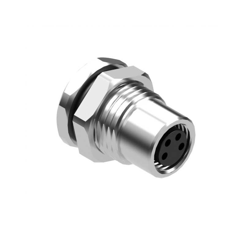 1 pcs : 54-00293 - M8 A-CODE 4POS RCPT PANEL MOUNT