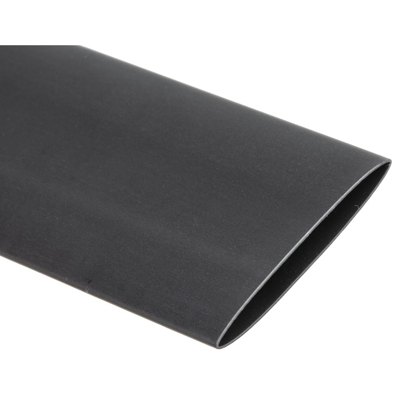 1 pcs - TE Connectivity Heat Shrink Tubing, Black 19mm Sleeve Dia. x 1.2m Length 2:1 Ratio, RNF-100 Series