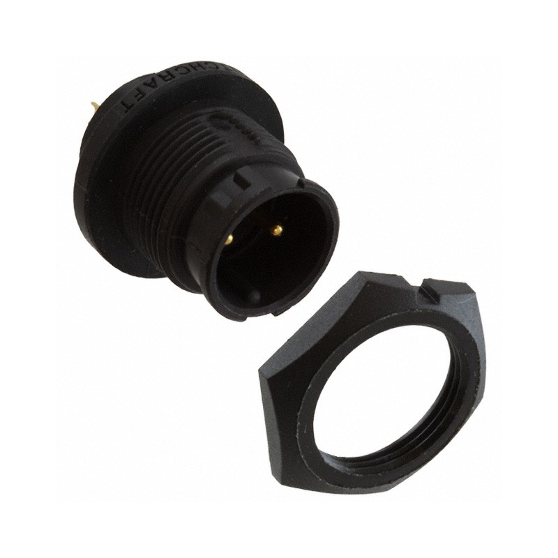 1 pcs : EN3P2M16X - CONN RCPT MALE 2P GOLD SLDR CUP