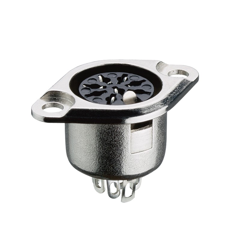 1 pcs : 0103 04 - DIN CHASSIS SOCKET FLANGE MOUNT