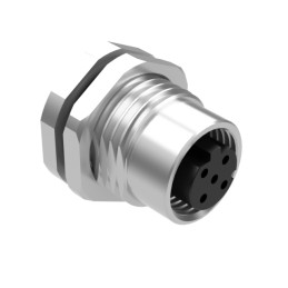 1 pcs : 54-00385 - M12 D-CODE 5POS RCPT PANEL MOUNT