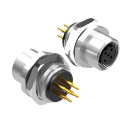 1 pcs : 54-00351 - M12 B-CODE 5POS RCPT PANEL MOUNT