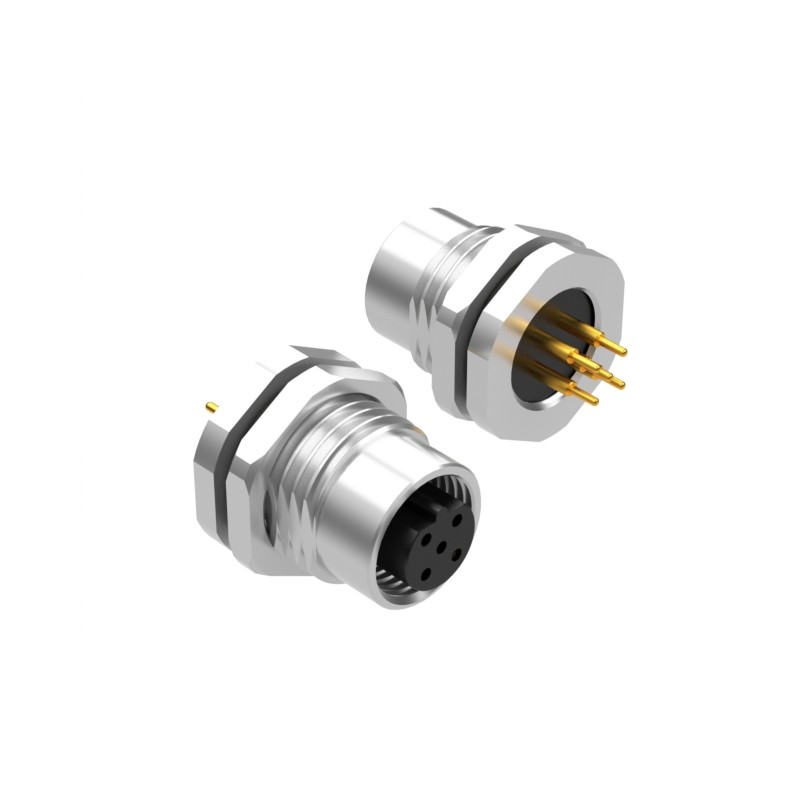 1 pcs : 54-00354 - M12 B-CODE 5POS RCPT PANEL MOUNT