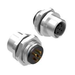 1 pcs : 54-00348 - M12 B-CODE 5POS RCPT PANEL MOUNT