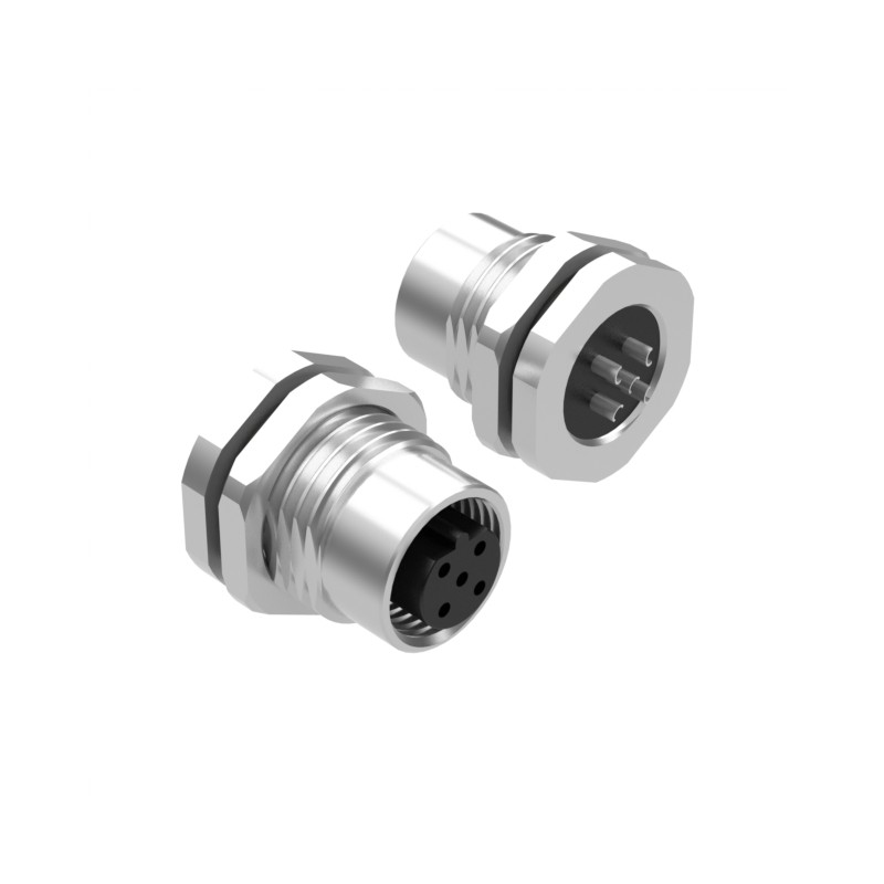 1 pcs : 54-00355 - M12 B-CODE 5POS RCPT PANEL MOUNT