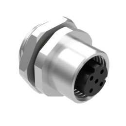 1 pcs : 54-00378 - M12 D-CODE 5POS RCPT PANEL MOUNT