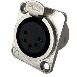 1 pcs : IO-XLR5-F-JL - CONN RCPT FMALE XLR 5POS SOLDER