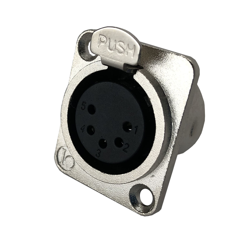 1 pcs : IO-XLR5-F-JL - CONN RCPT FMALE XLR 5POS SOLDER