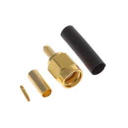 1 pcs : CONREVSMA007-G - CONN RPSMA PLUG STR 50OHM SOLDER