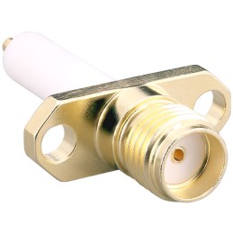1 pcs : CONSMA018-15-G - SMA FML, 2-HOLE FLANGE, GOLD